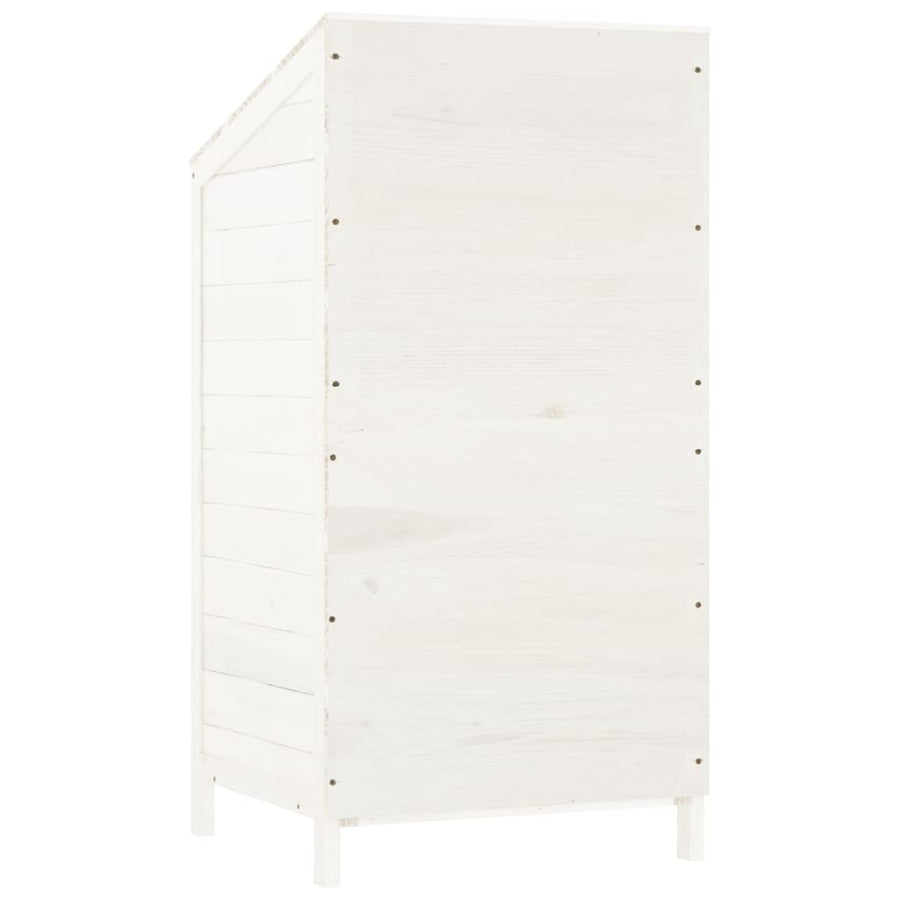 Tuinschuur 55x52x112 cm massief vurenhout wit 55 x 52 x 112 cm Wit