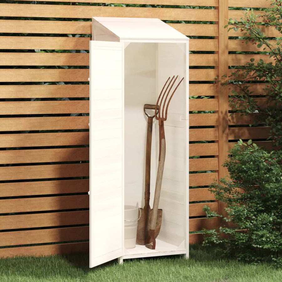 Tuinschuur 55X52X174,5 Cm Massief Vurenhout 55 x 52 x 174.5 cm Wit
