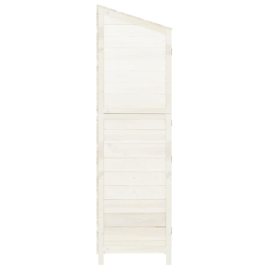 Tuinschuur 55X52X174,5 Cm Massief Vurenhout 55 x 52 x 174.5 cm Wit