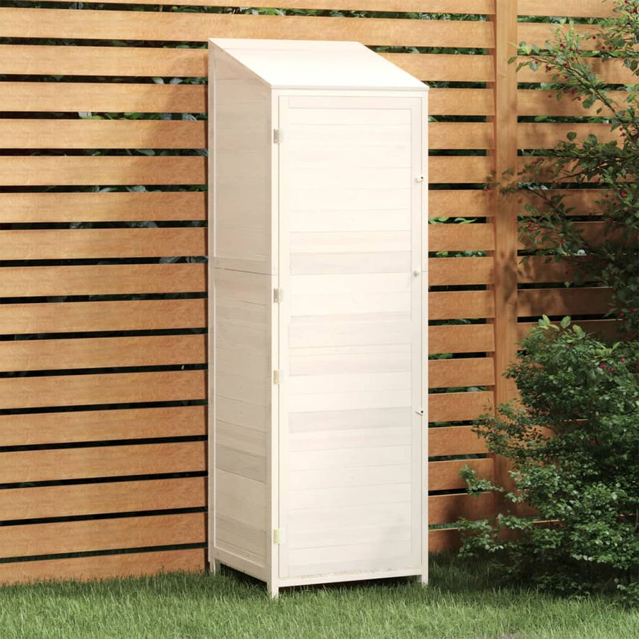 Tuinschuur 55X52X174,5 Cm Massief Vurenhout 55 x 52 x 174.5 cm Wit