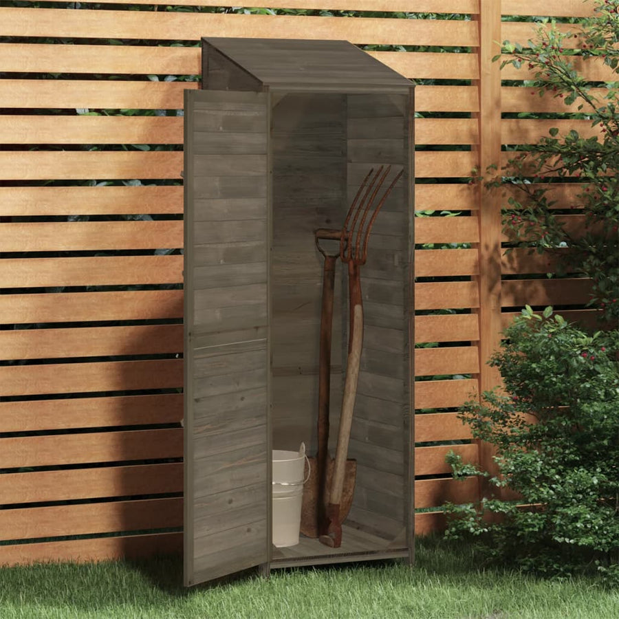 Tuinschuur 55X52X174,5 Cm Massief Vurenhout Kleurig 55 x 52 x 174.5 cm Antraciet