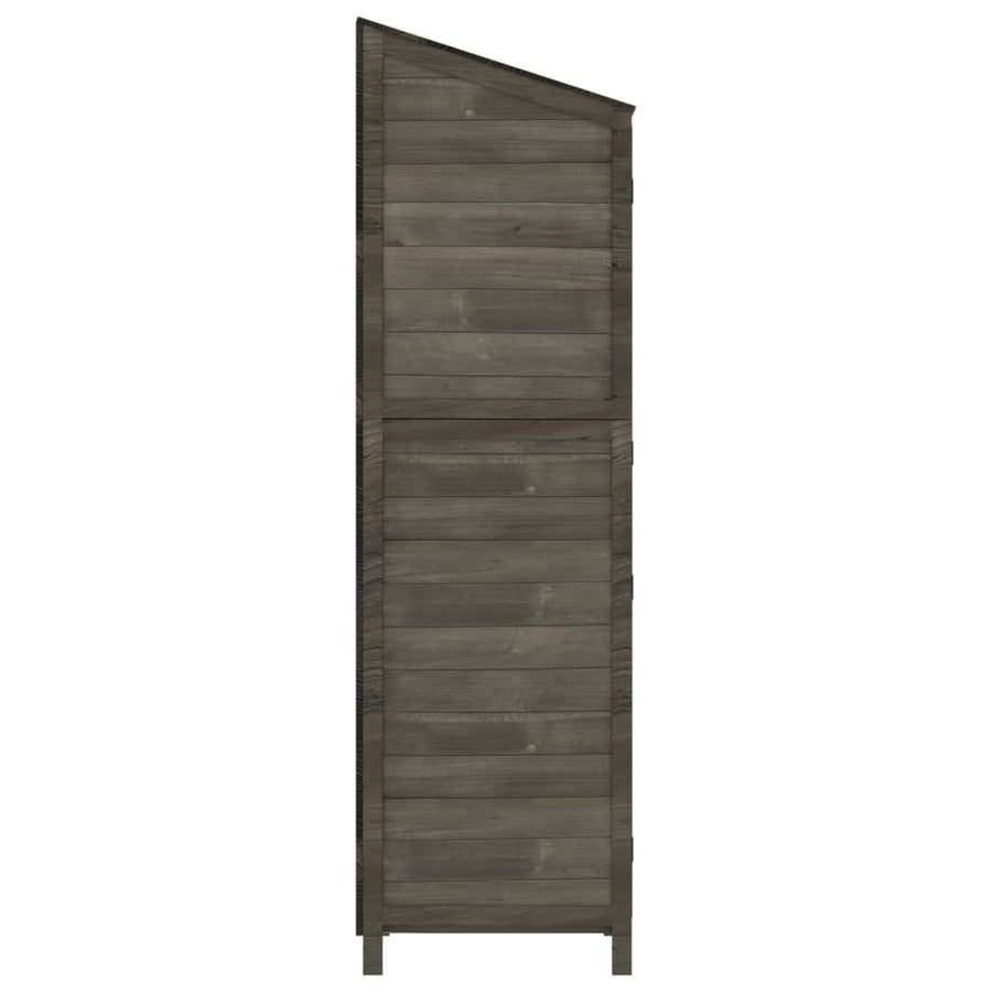 Tuinschuur 55X52X174,5 Cm Massief Vurenhout Kleurig 55 x 52 x 174.5 cm Antraciet