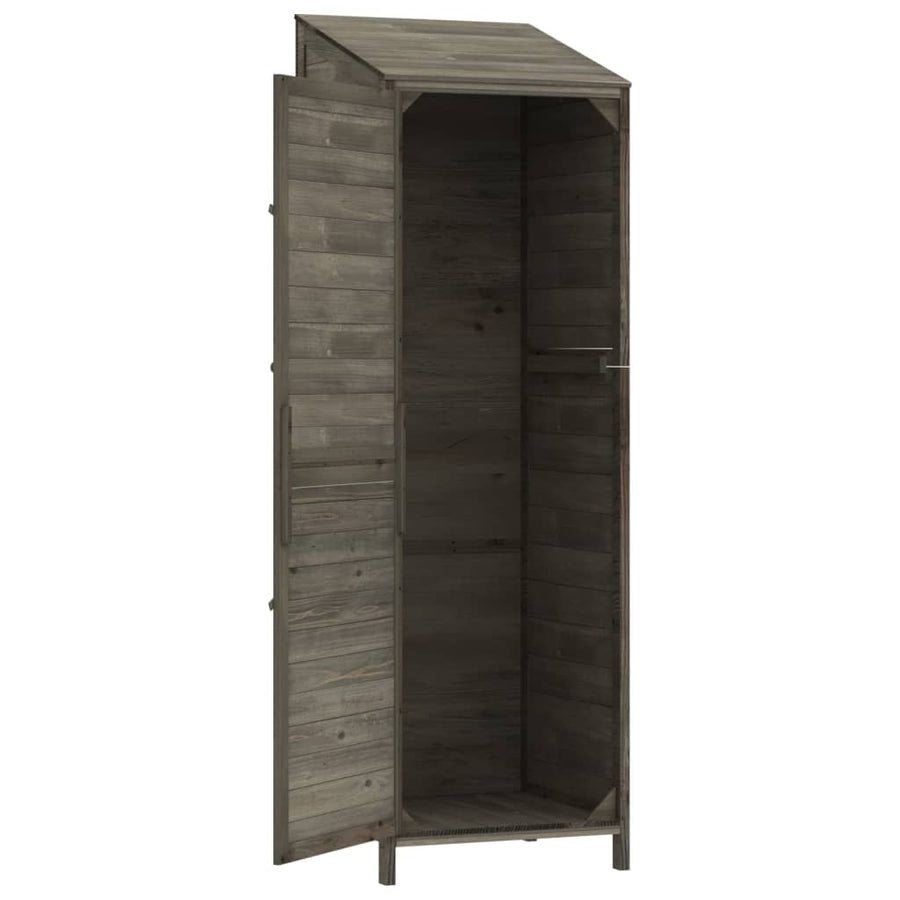 Tuinschuur 55X52X174,5 Cm Massief Vurenhout Kleurig 55 x 52 x 174.5 cm Antraciet