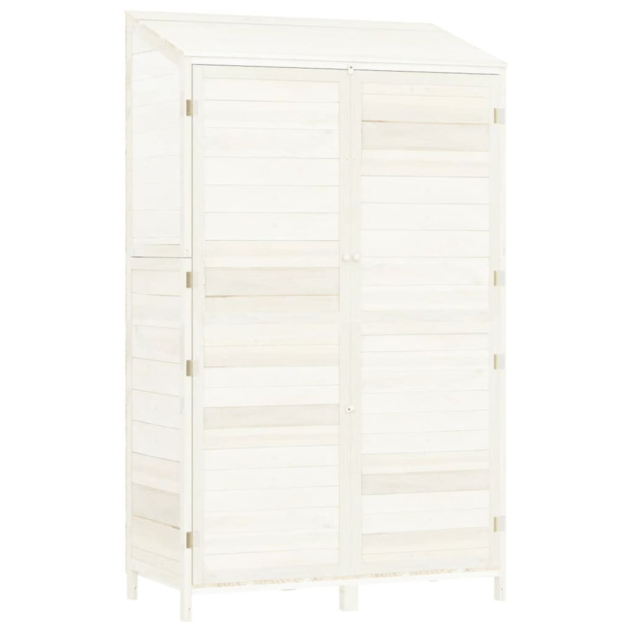 Tuinschuur 102X52X174,5 Cm Massief Vurenhout 102 x 52 x 174.5 cm Wit