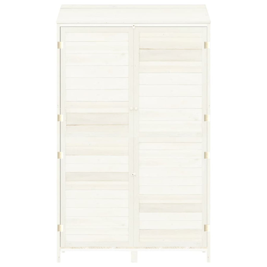 Tuinschuur 102X52X174,5 Cm Massief Vurenhout 102 x 52 x 174.5 cm Wit