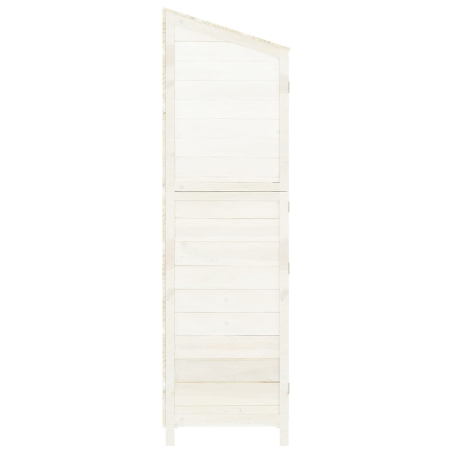 Tuinschuur 102X52X174,5 Cm Massief Vurenhout 102 x 52 x 174.5 cm Wit