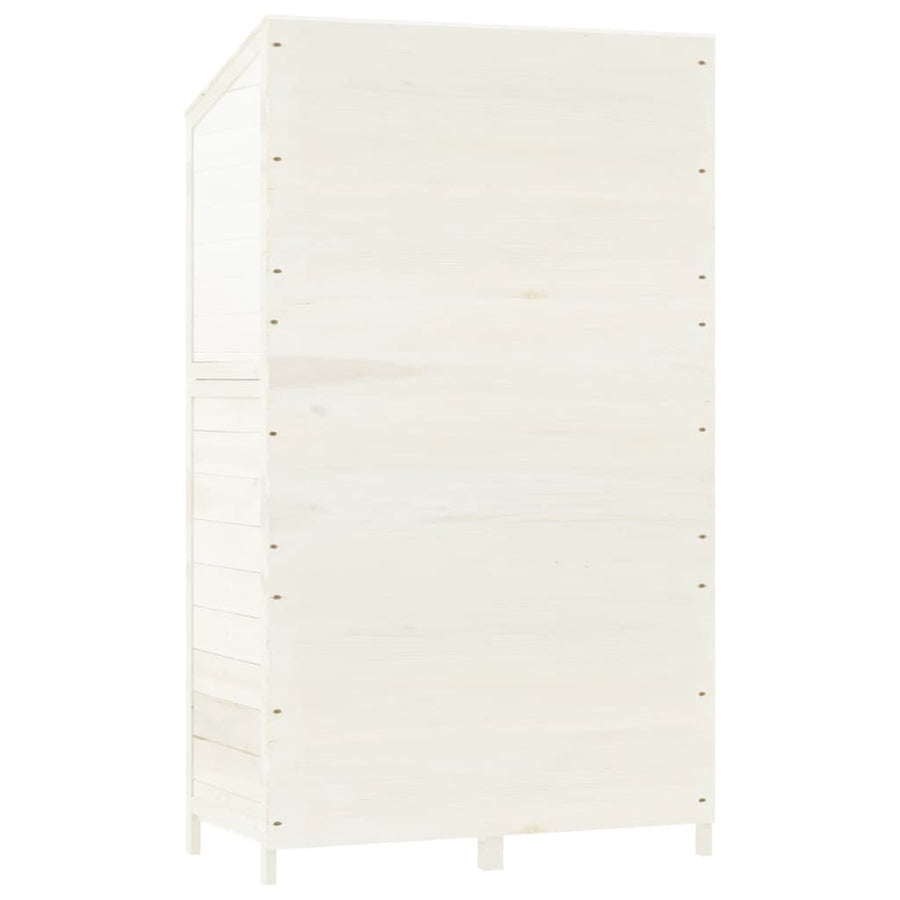 Tuinschuur 102X52X174,5 Cm Massief Vurenhout 102 x 52 x 174.5 cm Wit