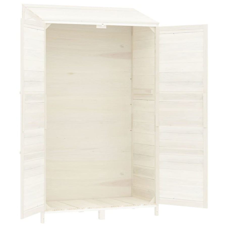 Tuinschuur 102X52X174,5 Cm Massief Vurenhout 102 x 52 x 174.5 cm Wit