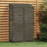 Tuinschuur 102x52x174,5 cm massief vurenhout antraciet