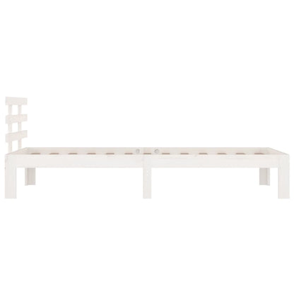 Bedframe Massief Hout 75 x 190 cm Wit