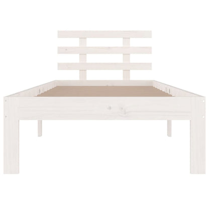 Bedframe Massief Hout 90 x 190 cm Wit