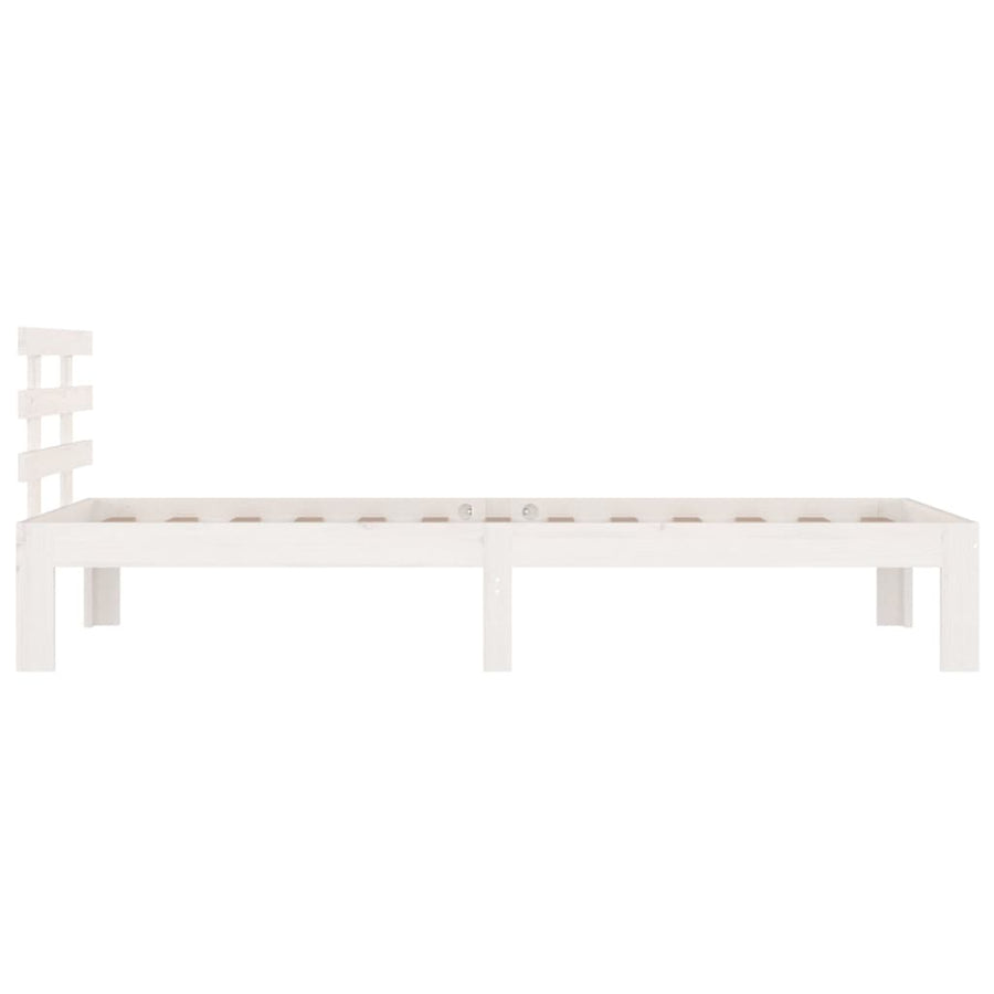 Bedframe Massief Hout 90 x 190 cm Wit