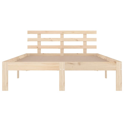 Bedframe Massief Hout 120 x 190 cm Naturel