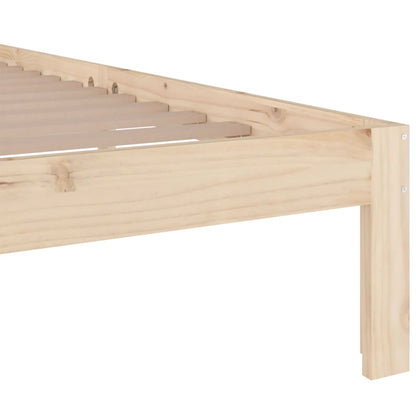 Bedframe Massief Hout 120 x 190 cm Naturel