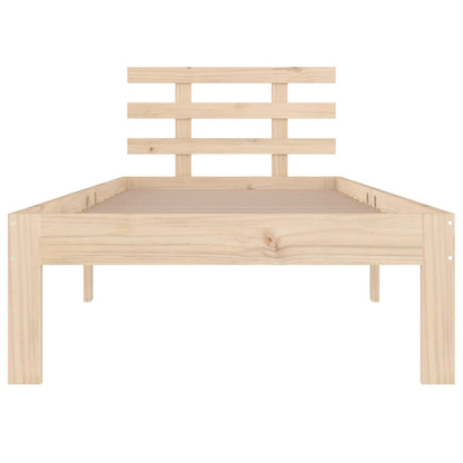 Bedframe Massief Hout 90 x 200 cm Naturel