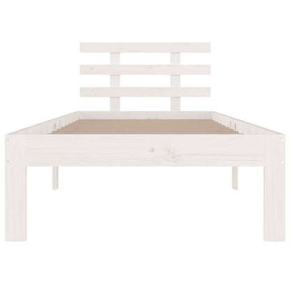 Bedframe Massief Hout 90 x 200 cm Wit