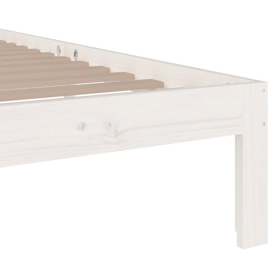 Bedframe Massief Hout 90 x 200 cm Wit