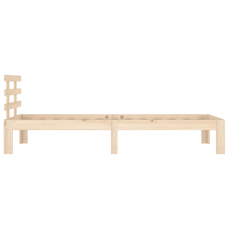 Bedframe Massief Hout 100 x 200 cm Naturel