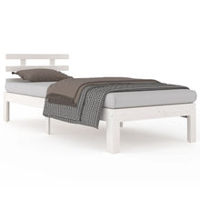 Bedframe Massief Hout 100 x 200 cm Wit
