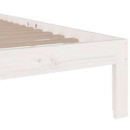 Bedframe Massief Hout 100 x 200 cm Wit