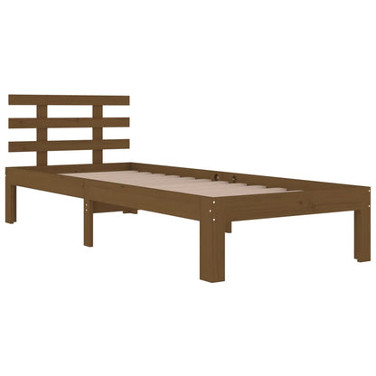 Bedframe Massief Hout 100 x 200 cm Honingbruin