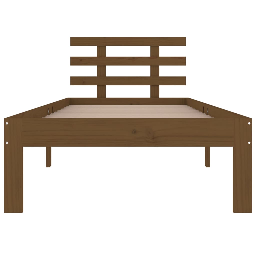 Bedframe Massief Hout 100 x 200 cm Honingbruin