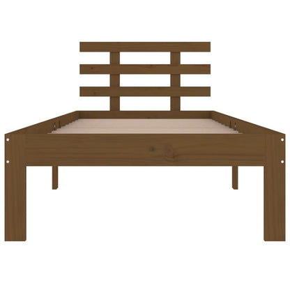 Bedframe Massief Hout 100 x 200 cm Honingbruin