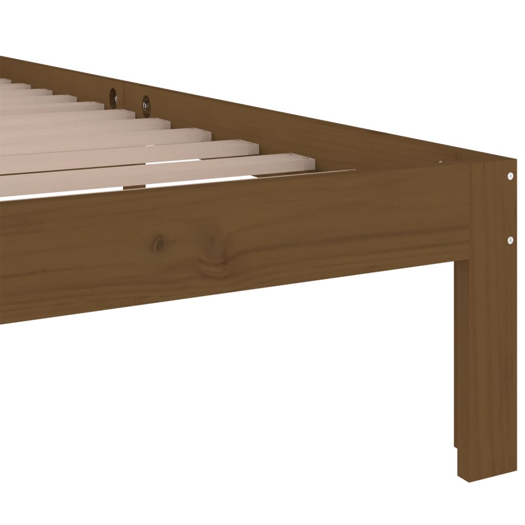 Bedframe Massief Hout 100 x 200 cm Honingbruin