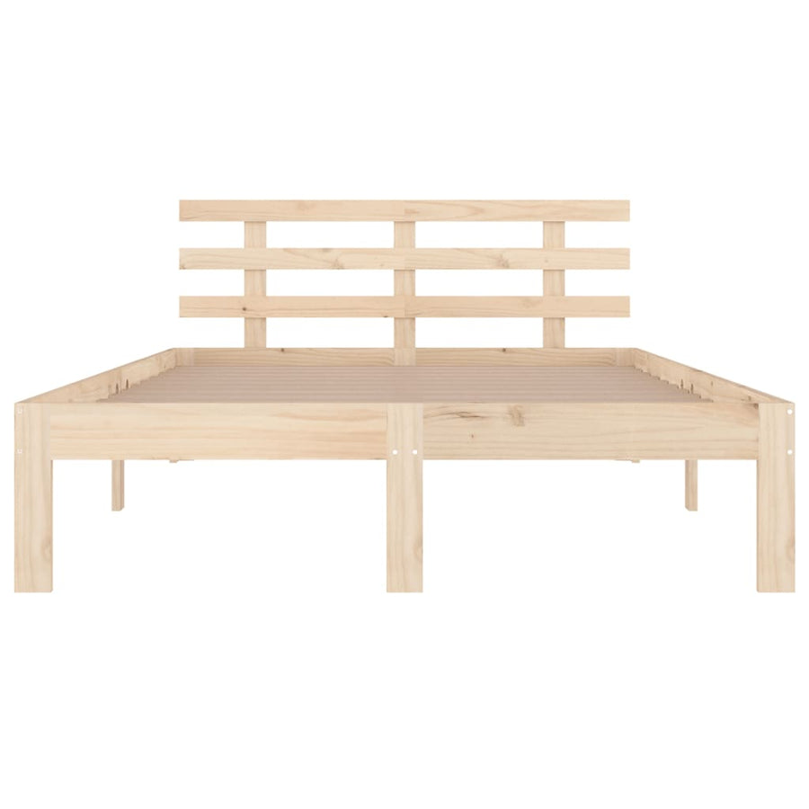 Bedframe Massief Hout 120 x 200 cm Naturel