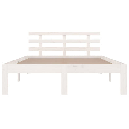 Bedframe Massief Hout 120 x 200 cm Wit