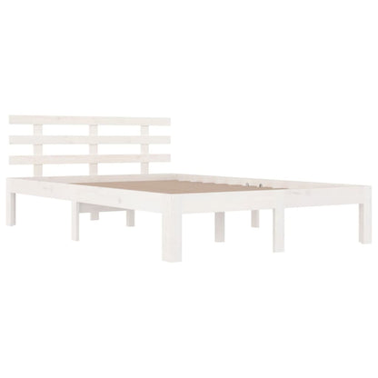 Bedframe Massief Hout 140 x 200 cm Wit
