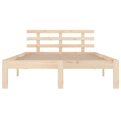 Bedframe Massief Hout King Size 150 x 200 cm Naturel