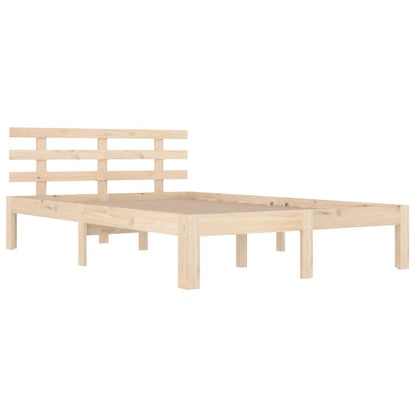 Bedframe Massief Hout 160 x 200 cm Naturel