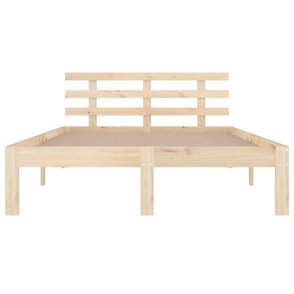 Bedframe Massief Hout 160 x 200 cm Naturel