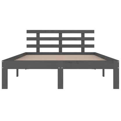 Bedframe Massief Hout 200 x 200 cm Grijs
