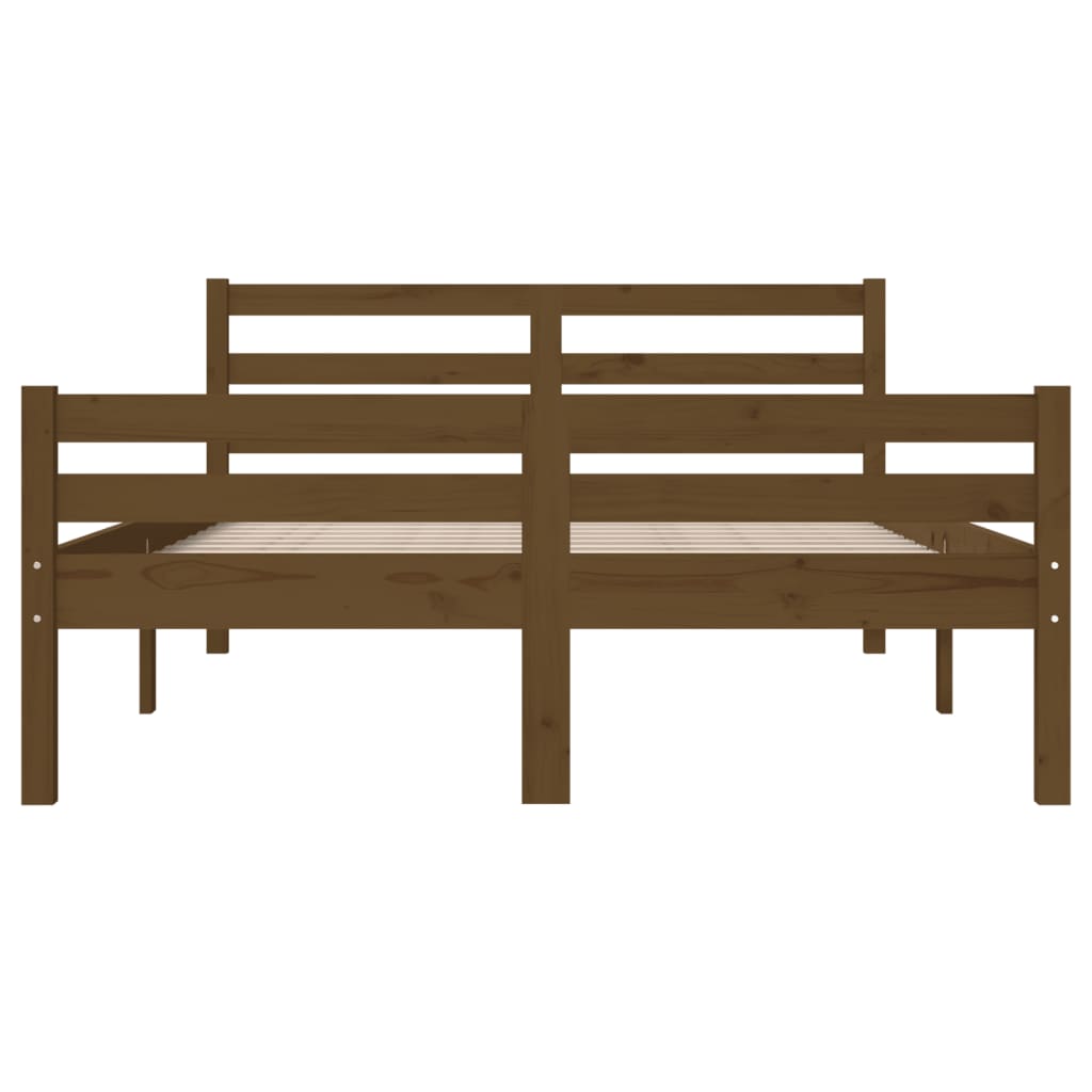 Bedframe Massief Hout Small Double 120 x 190 cm Honingbruin