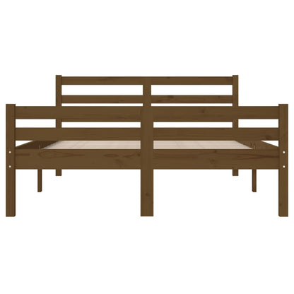 Bedframe Massief Hout Small Double 120 x 190 cm Honingbruin