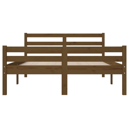 Bedframe Massief Hout 140 x 190 cm Honingbruin