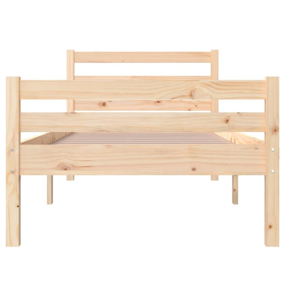 Bedframe Massief Hout 100 x 200 cm Naturel