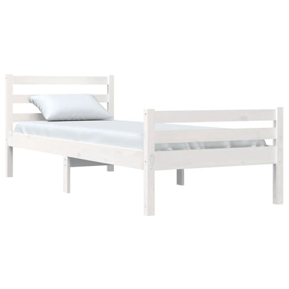 Bedframe Massief Hout 100 x 200 cm Wit