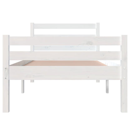 Bedframe Massief Hout 100 x 200 cm Wit