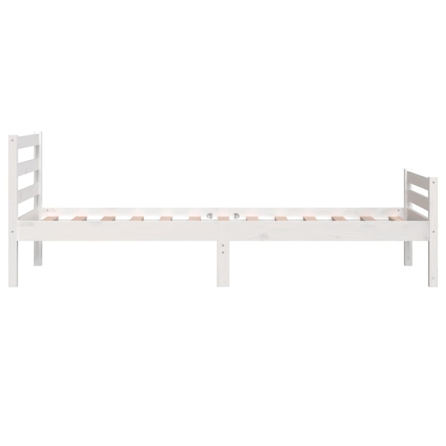 Bedframe Massief Hout 100 x 200 cm Wit