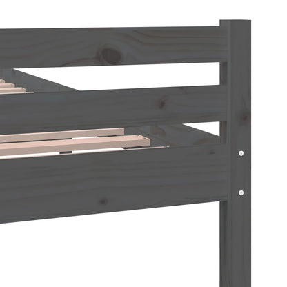 Bedframe Massief Hout 100 x 200 cm Grijs