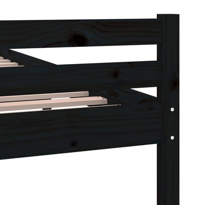 Bedframe Massief Hout 100 x 200 cm Zwart