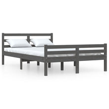 Bedframe Massief Hout 120 x 200 cm Grijs