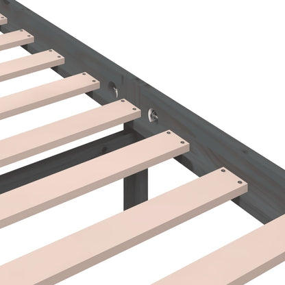 Bedframe Massief Hout 120 x 200 cm Grijs