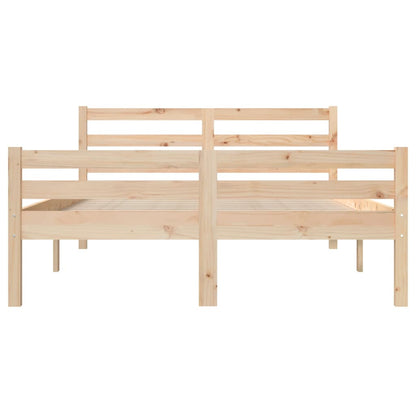 Bedframe Massief Hout King Size 150 x 200 cm Naturel