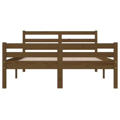 Bedframe Massief Hout King Size 150 x 200 cm Honingbruin