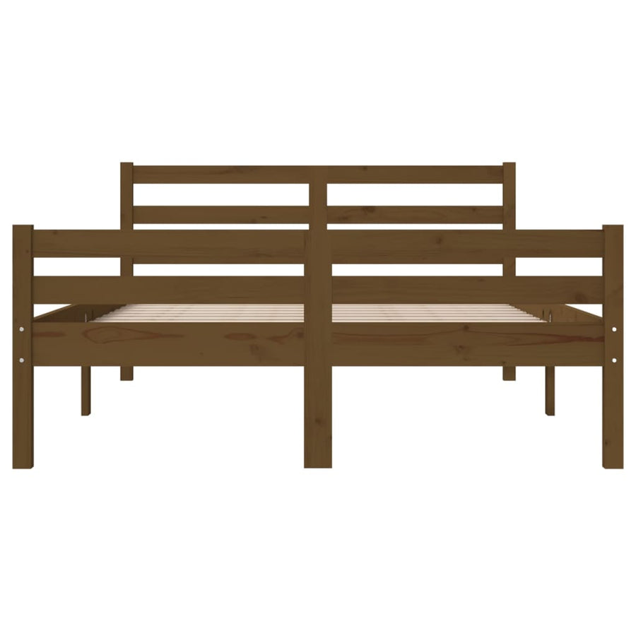 Bedframe Massief Hout King Size 150 x 200 cm Honingbruin