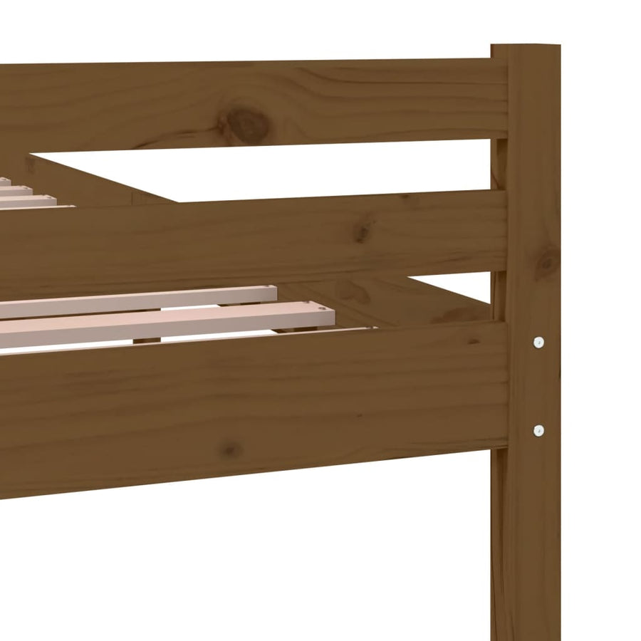 Bedframe Massief Hout King Size 150 x 200 cm Honingbruin